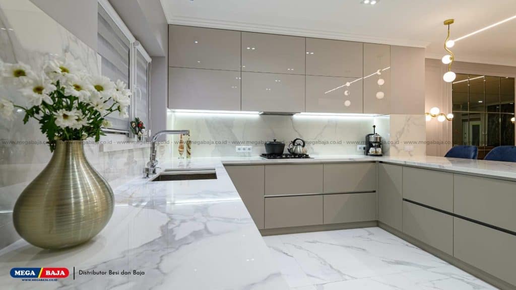 Keramik Lantai Marble Putih