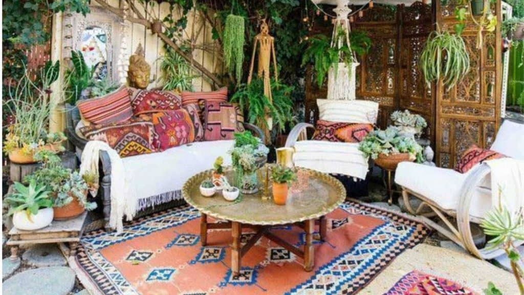 Desain Patio Gaya Bohemian